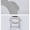 Outdoor toilet with full circle curved legs