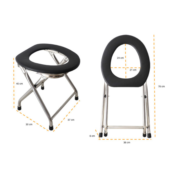 Double beam full circle curved legs outdoor toilet