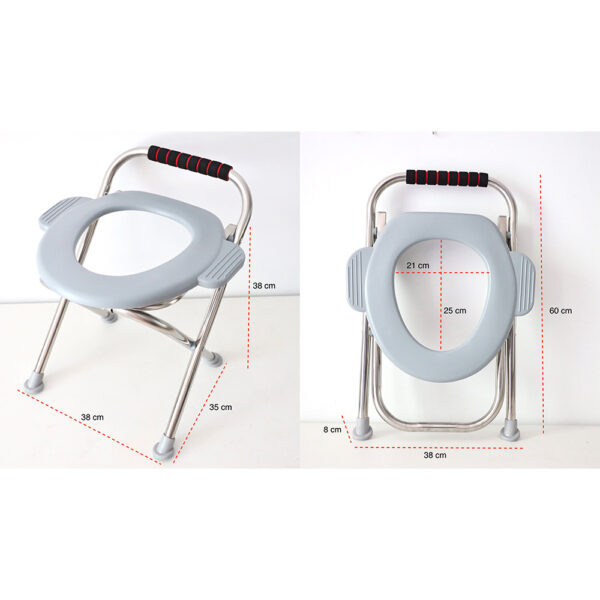 Portable straight leg outdoor toilet without beam