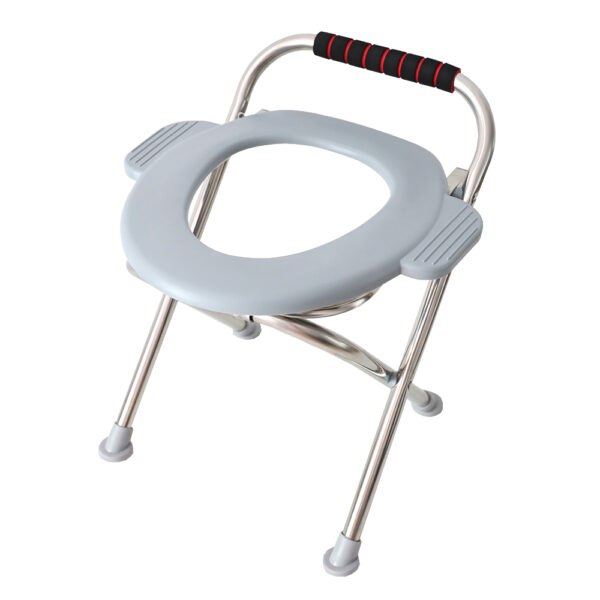 Portable straight leg outdoor toilet without beam