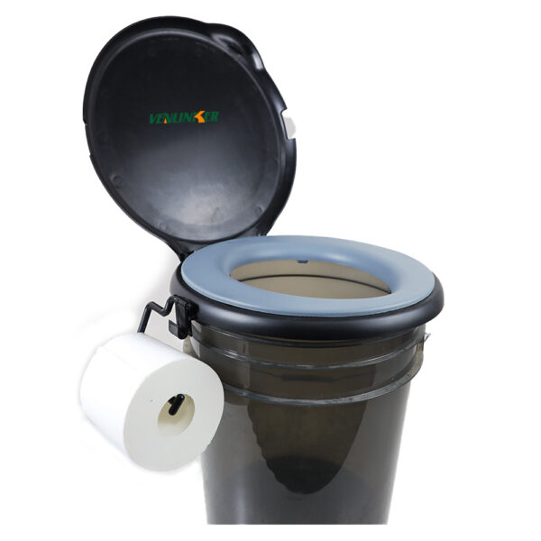 Outdoor portable camping toilet bucket lid seat with soft cushion