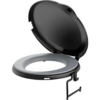 Outdoor portable camping toilet bucket lid seat with soft cushion