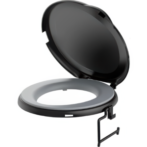 Handheld full circle removable straight leg outdoor toilet