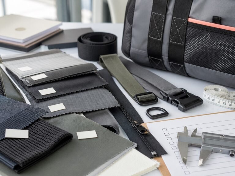 Sports bag materials zipper webbing stitching and quality inspection details